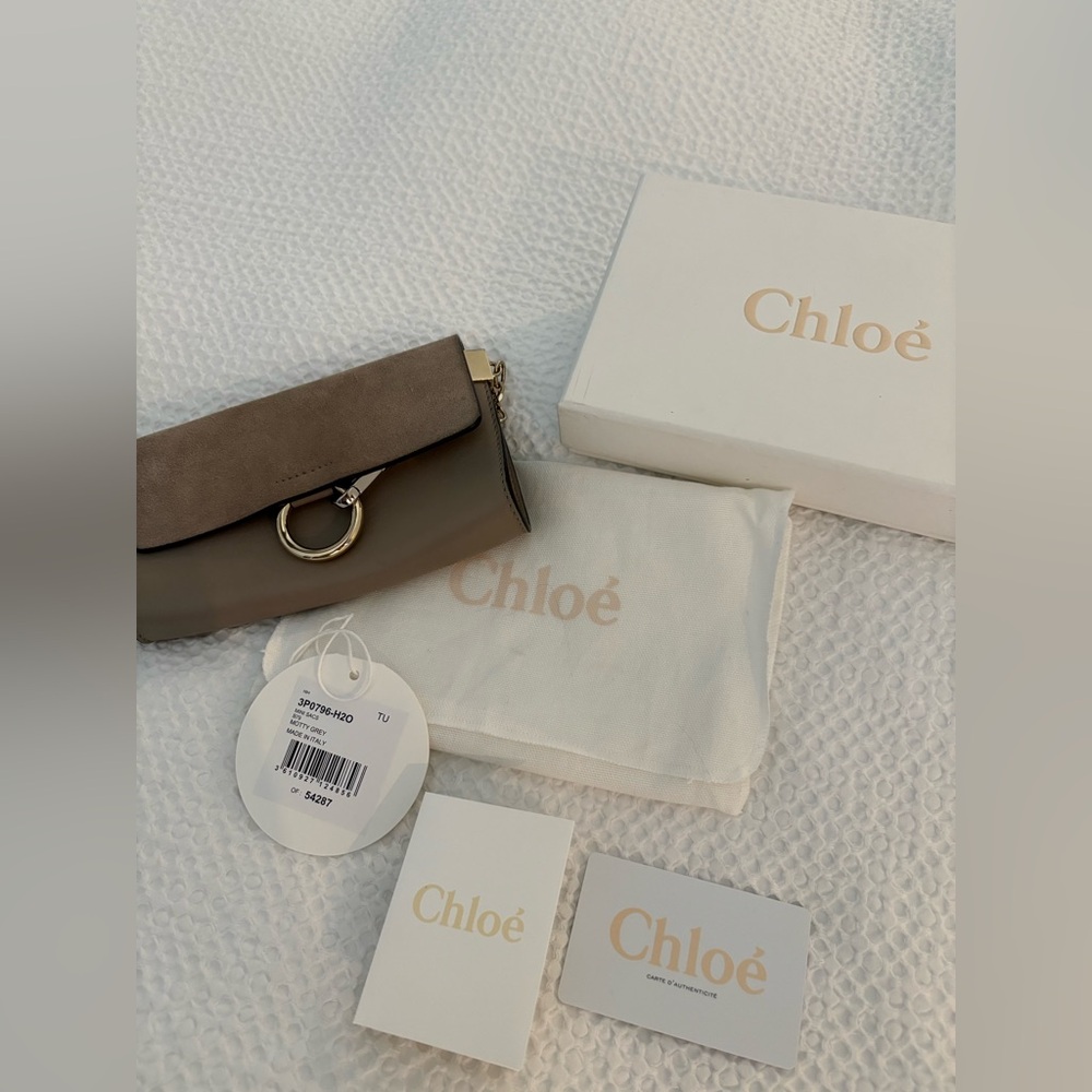 Chloe Mini Faye Wallet/ Clutch - Gently Used in Motty Grey